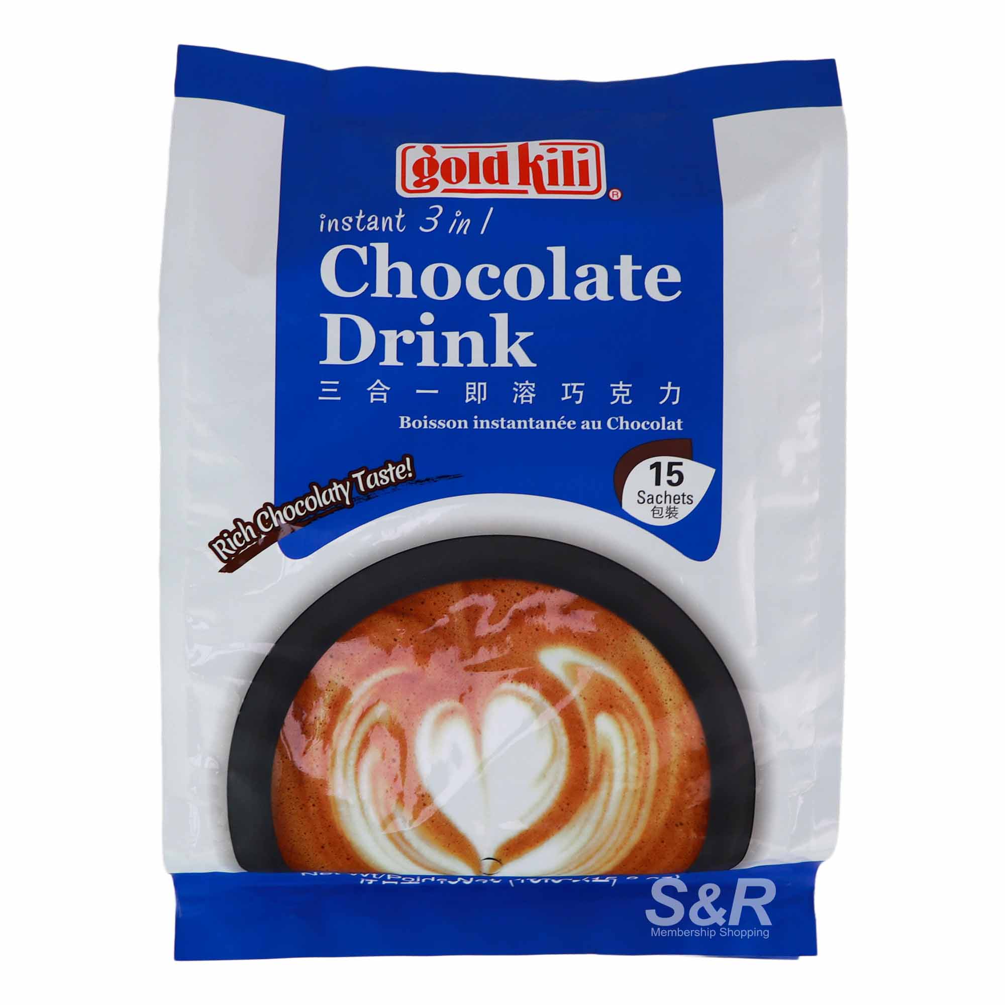 Gold Kili Instant 3-in-1 Chocolate Drink 15pcs